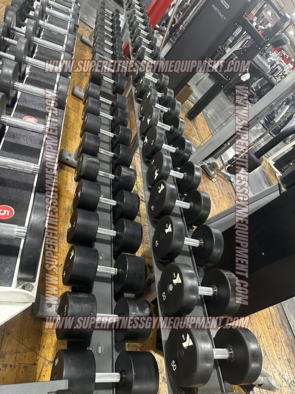 5-100 YMCA Branded Solid Head Dumbbells - Image 5