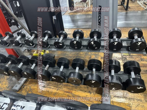 5-100 YMCA Branded Solid Head Dumbbells - Image 2